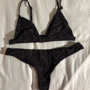 Acacia Swimwear Dark Patterned Bikini Set